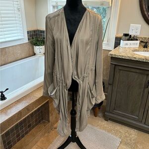 Chic Beige Waterfall Jacket
